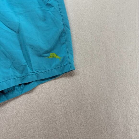 Tommy Bahama Swim Trunks Men's Large Blue Embroidered Logo Lined Surf Marlin - Picture 2 of 9